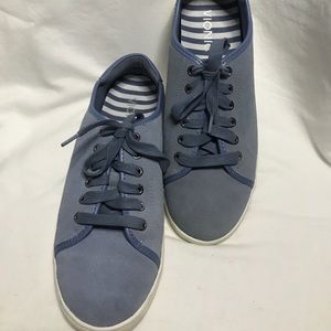 Vionic Brinley Women's Sneakers Shoes Vegan Suede Lace Up Blue 8 8.5 READ DESC